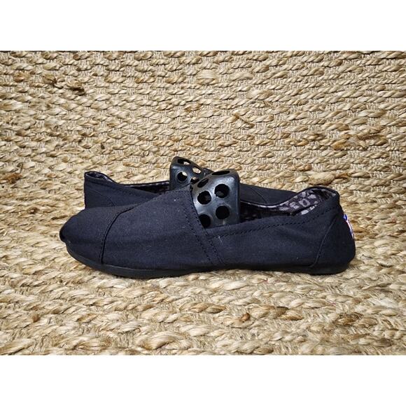 New! BOBS SKECHERS Plush Peace and Love Black Comfort Shoes Flats Women's 7 W - Picture 7 of 12